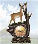 DED28571 Time of Majesty Deer Clock 